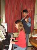 Bethanie and Joe played “Silent Night” during our meeting