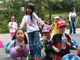 Stopping for lunch at the top