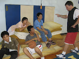 Scott laying down the law at Sports and English Camp