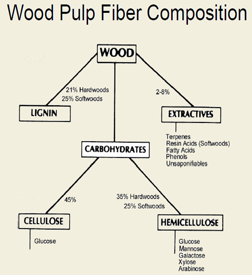 wood pulp fibre composition