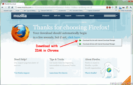 download with idm in chrome
