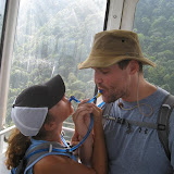 Erika and Chris share a moment on the gondola.