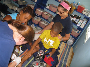 Now Lauren is fixing the toe.