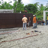 Gate being installed.