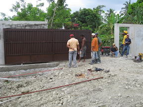 Gate being installed.