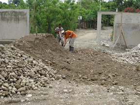 River rock for filling in the driveway.