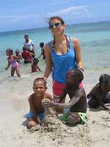 Ashley playing with Raidi and Ricardo.