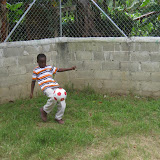 Wilsenci showing off soccer skills.
