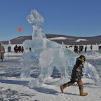lac gelé de Köusgöl au nord du pays