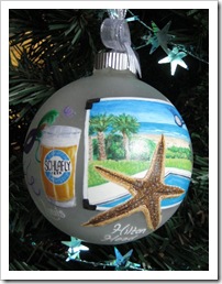 Custom Glass ornament - couple's travel destinations