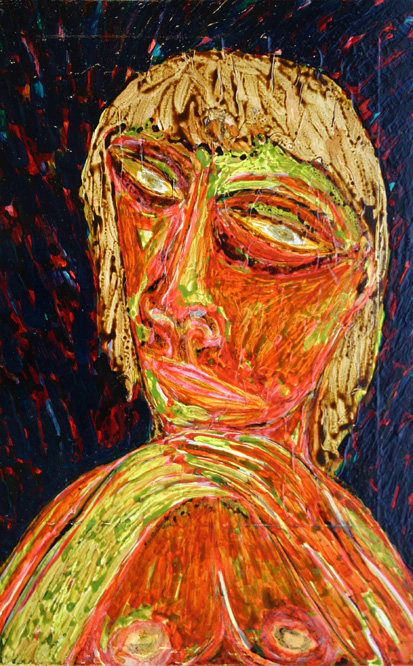 notre dame des anges xix (2007 ~ 85 x 50 cm ~ acryl, inkt op board)