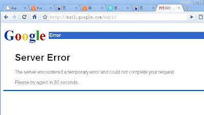 Gmail 502 Server Error