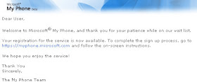 Microsoft My Phone注册信