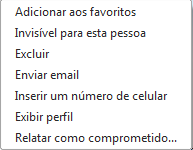 Windows Live Messenger 2011 - Janela de conversa (opções de contato) Windows Live Messenger 2011 - Janela de conversa (opções de contato)