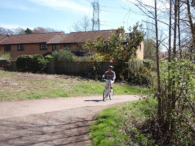 Alun riding Barbara's Bike