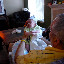 Grandpa and Boston have a little fun