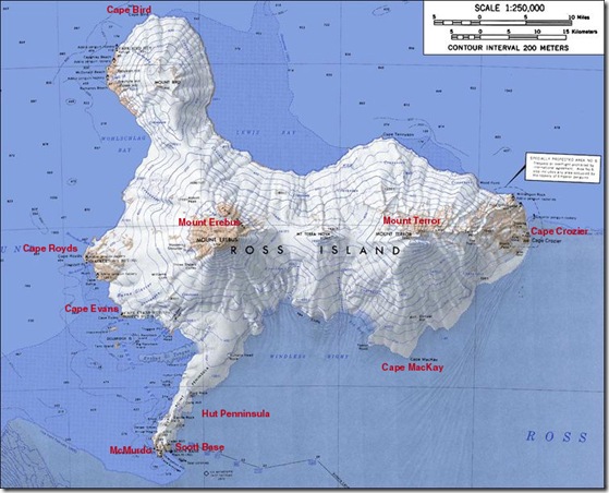 Map Ross Island
