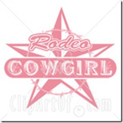 14907-Royalty-Free-Clipart-Illustration-Of-Pink-Rodeo-Cowgirl-Sign-With-A-Star-And-Barbed-Wire