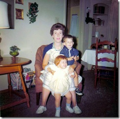 Bonny and Bryan - with Mom - July 1964