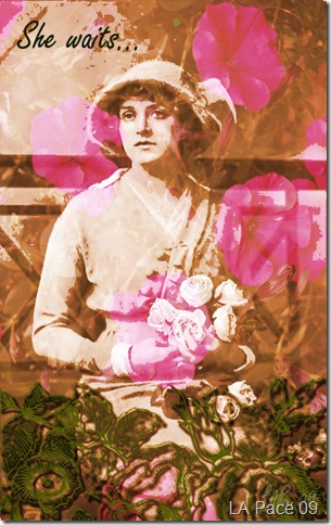 She Waits digital collage
