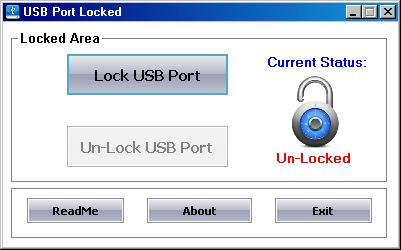 usb port locked