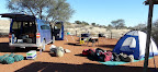 Our camp in the Kalahari, packing up .