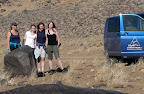 At a rubbing stone for Elefants and Rhino, in the dersert.