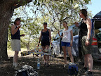 a picnic in a mopane forest on the way to Grootberg Pass