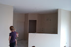 Ceilings textured and first coat of paint