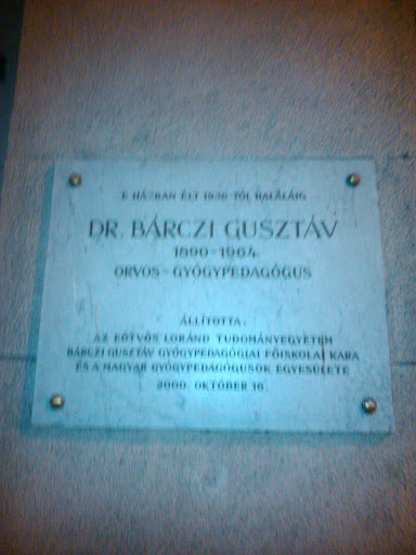 Dr. Bárczi Gusztáv