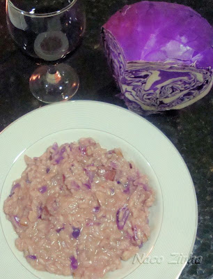 Risoto de repolho roxo Risoto de repolho roxo