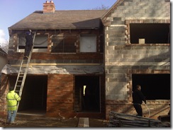 The Scaffold is down on Plot 1 Goodby