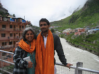 with mom in Badrinath.