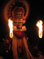 Kathakali dance performance (and probably the most touristy thing I did in India), Cochin