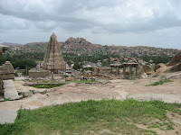 Hampi from a hill.