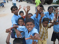 Village kids ("Picture sir, picture please"), Hampi