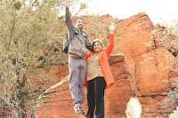 jumping Rishi and moms - Sedona, AZ