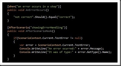 using test error to log using test error to log