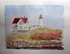 York Beach, Maine 9inx12in image in 10inx14in matte Original watercolor on 300g Fabriano Cold Pressed paper
SOLD