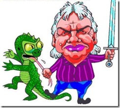 David Icke Caricature And Captured Reptilian