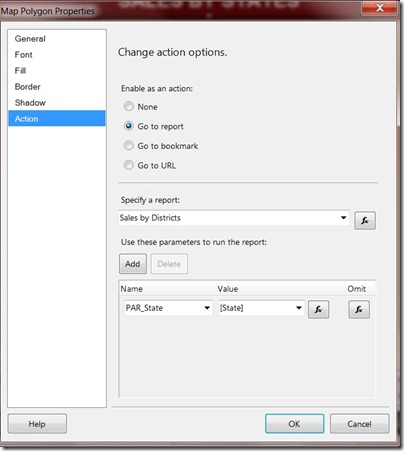 2 Action - Report parameter passing 