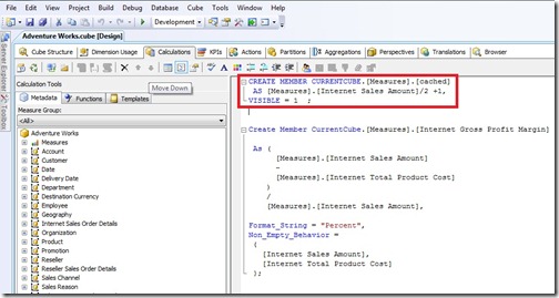 Create measure in cube Create measure in cube