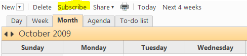 Windows Live Calendar