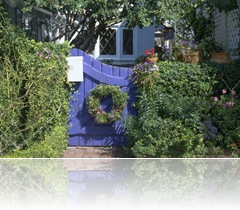 garden gate blue