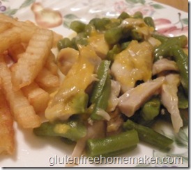 chicken & green bean casserole - on plate chicken & green bean casserole - on plate