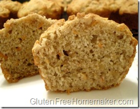 multi-grain carrot walnut muffin