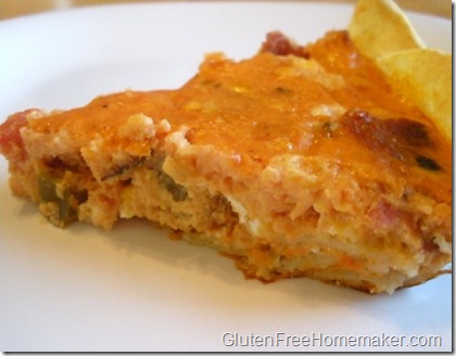 tortilla crust quiche slice