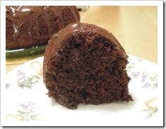 Chocolate bundt piece