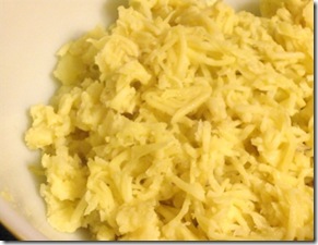 gold potatoes grated