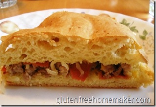 focaccia sandwich slice